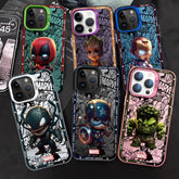 Marvel Ironman & Deadpool Matte iPhone Case